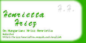 henrietta hricz business card